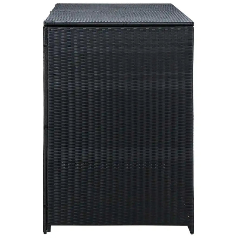 Cache de 2 poubelles exterieures noire de côté