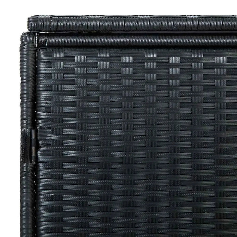 Zoom sur la matière de la Cache de 2 poubelles exterieures noire