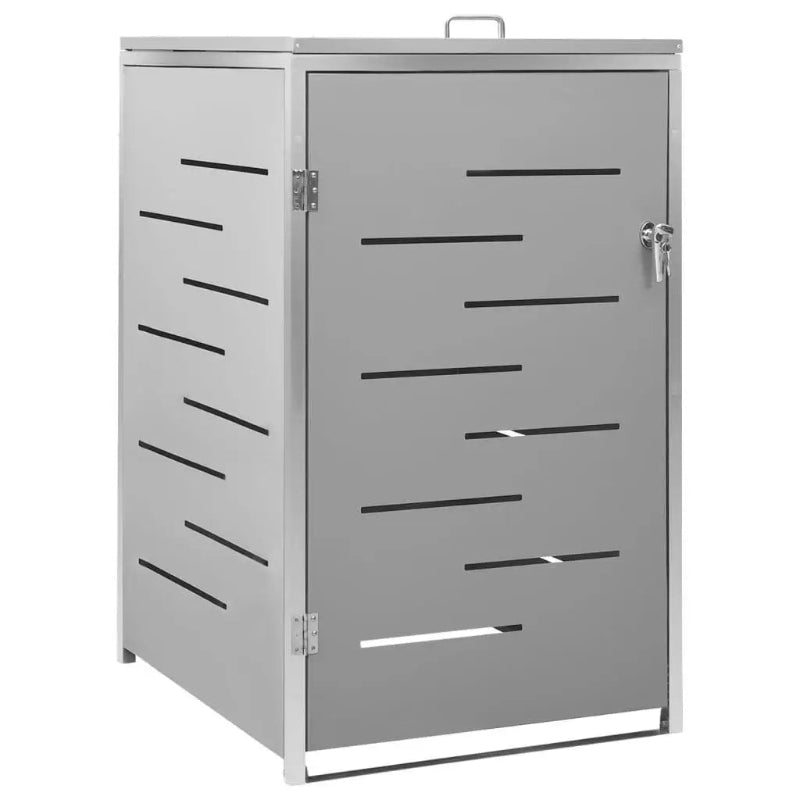 Cache de poubelle exterieure en inox fermé