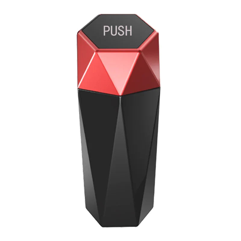 Mini poubelle de voiture push rouge