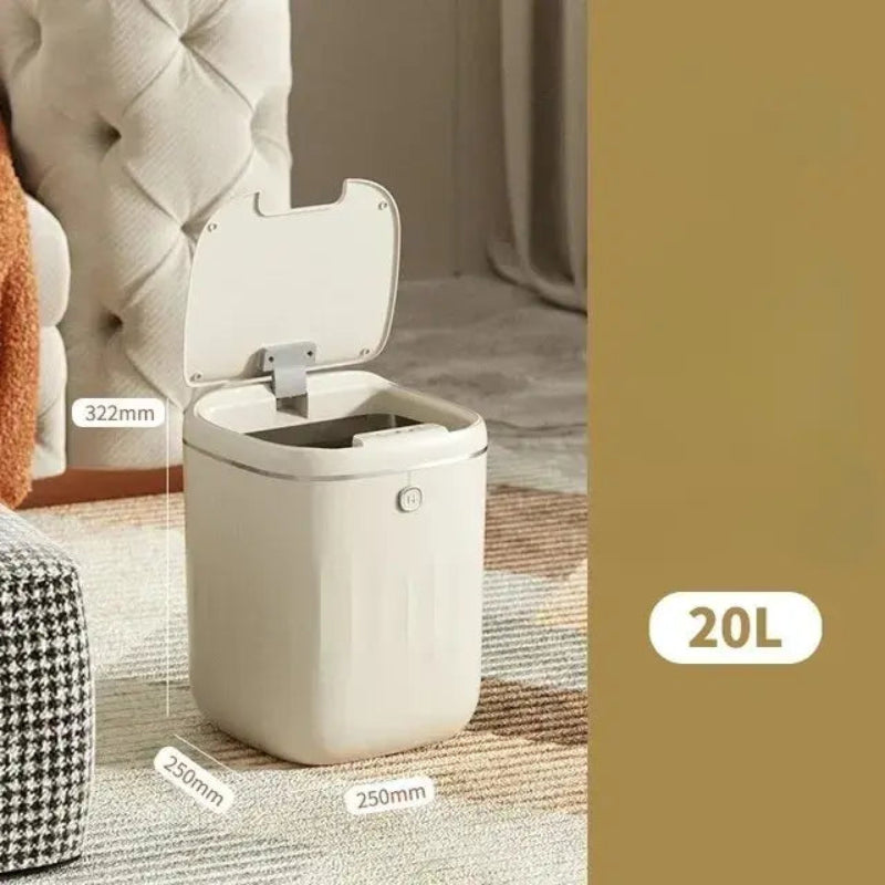 Poubelle automatique 20L beige