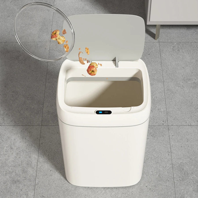Pomme jetée dans la Poubelle automatique crème 13L