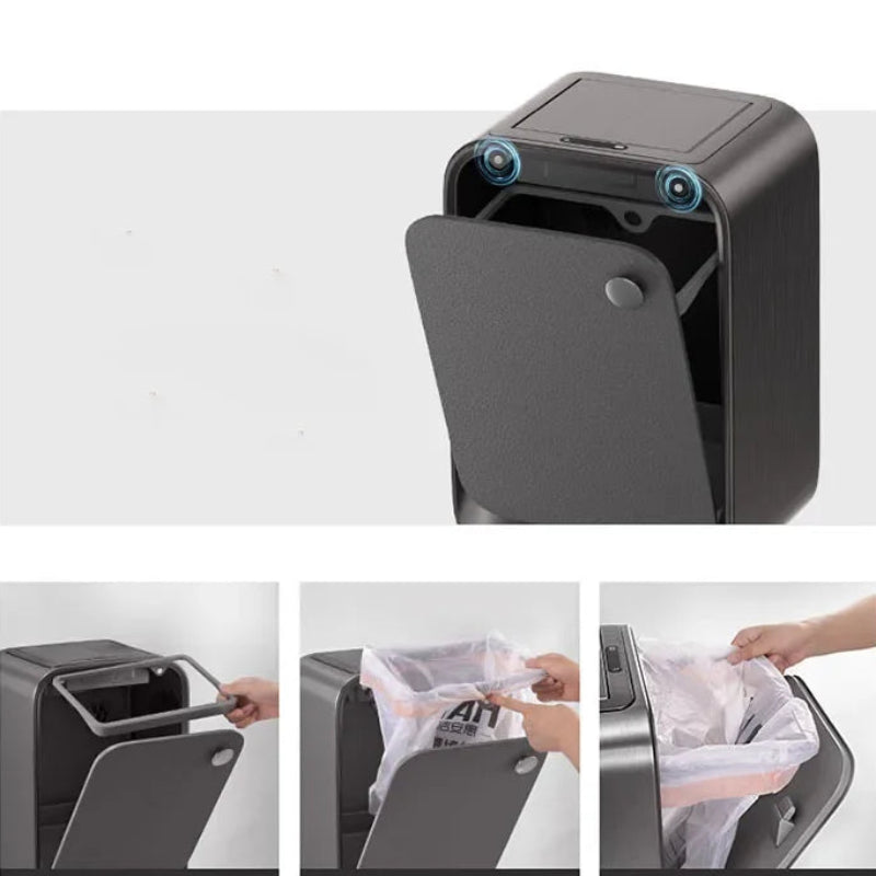 Sac poubelle dans la Poubelle automatique haut pieds 20L