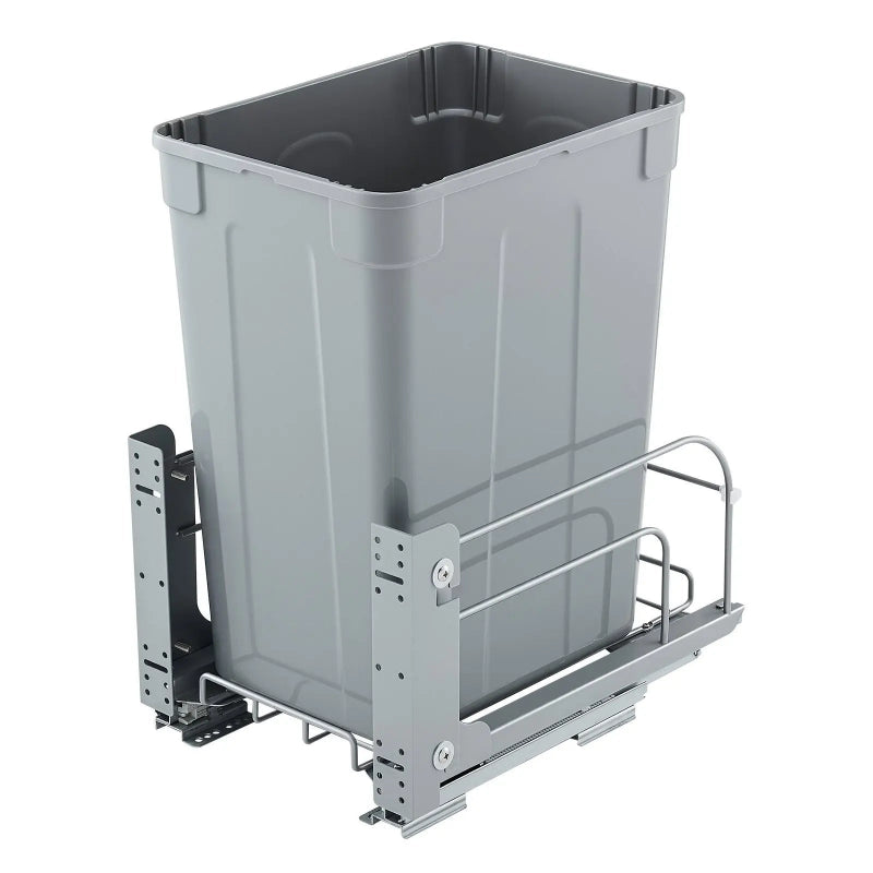 Poubelle coulissante sous evier grise 33L