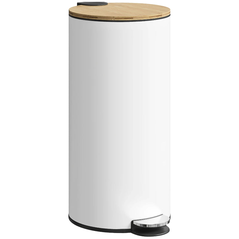 Poubelle de cuisine 30L blanche