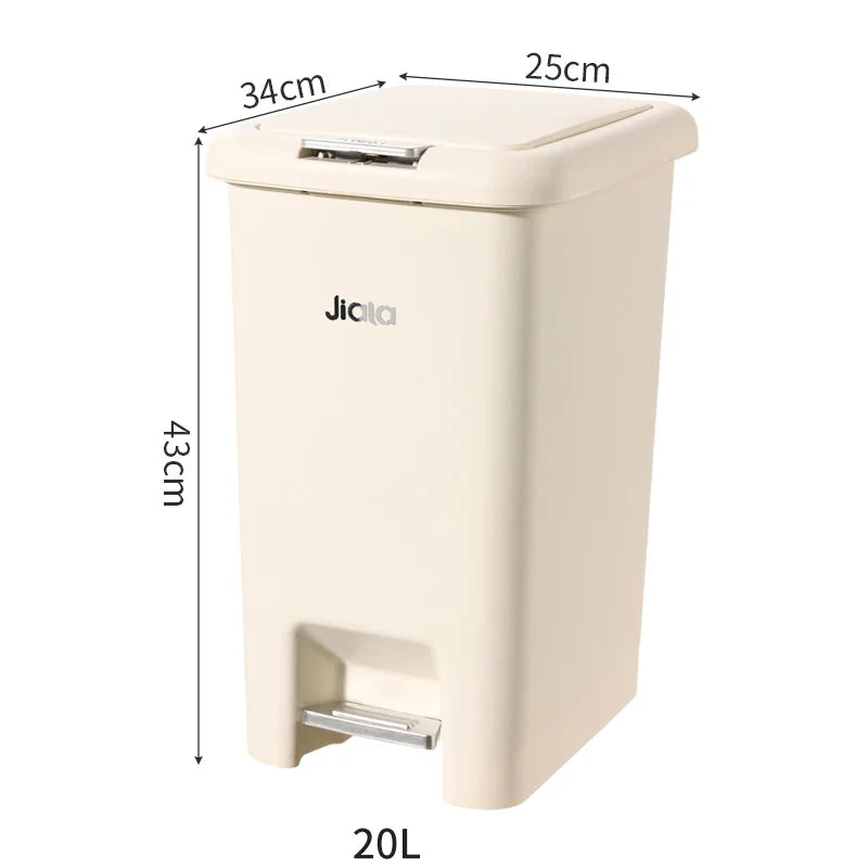 Dimension de la Poubelle de cuisine à pédale beige de 20L