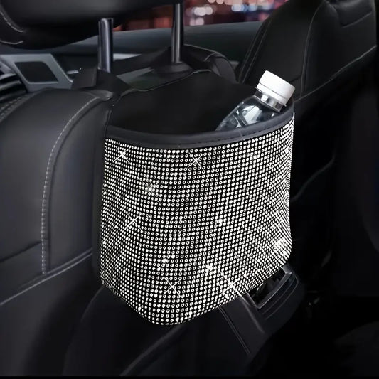 Poubelle de voiture en cristal brillant