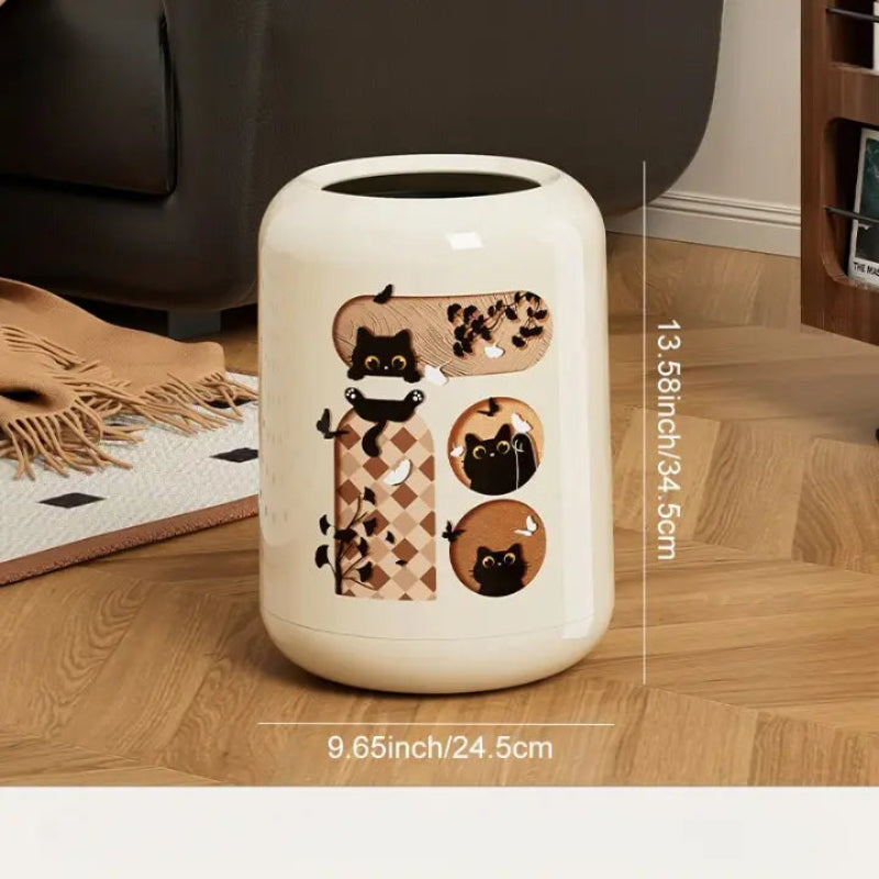 Poubelle design chaton mignon dimension 1