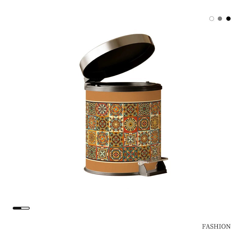 Poubelle fleurie 10L style 10