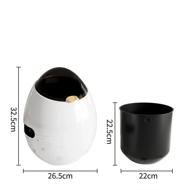 Dimension de la Poubelle moderne design oeuf