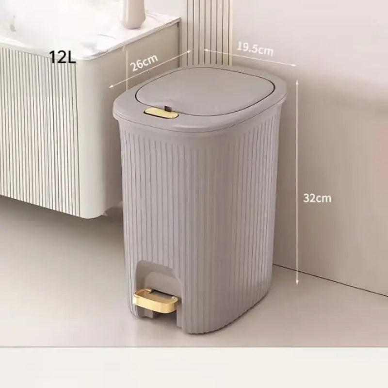 Dimension de la Poubelle nordique grise 12L