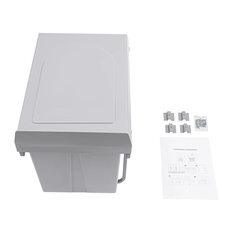 Poubelle sous evier à 2 compartiments 40L accessoire fourni
