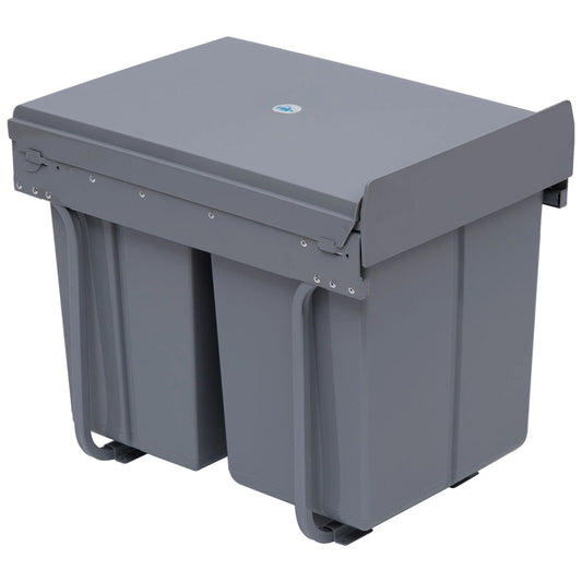 Poubelle sous evier à 3 compartiments 40L