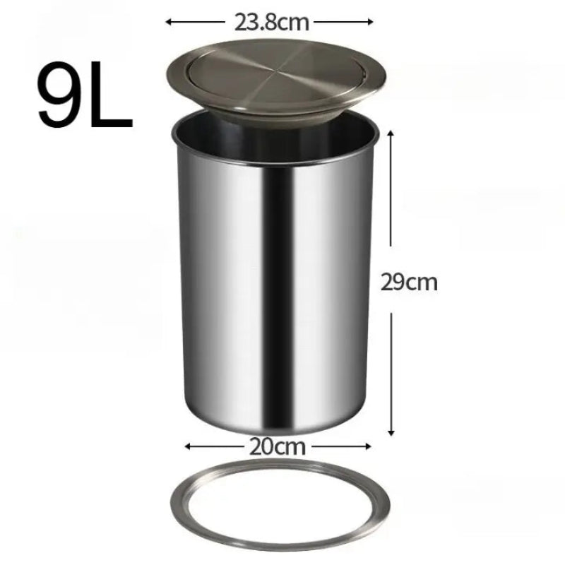 Dimension de la Poubelle sous evier à couvercle 9L