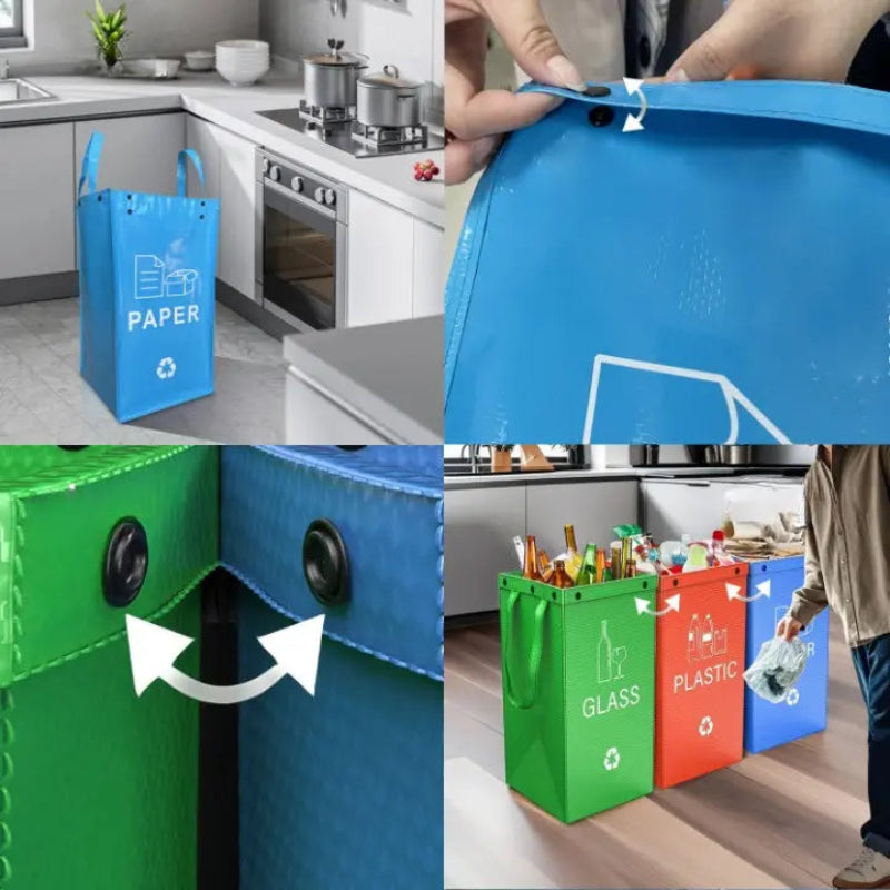 Etape d'assemblage de la poubelle à tri selectif 40L
