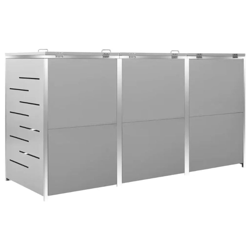 Cache de 3 poubelles extérieures de dos