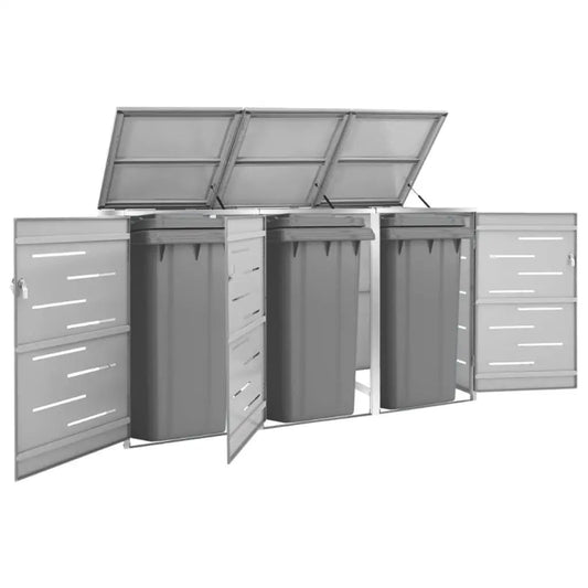 Démonstration ouverte du cache de 3 poubelles extérieures