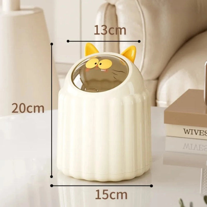 Dimension de la mini poubelle de bureau adorable