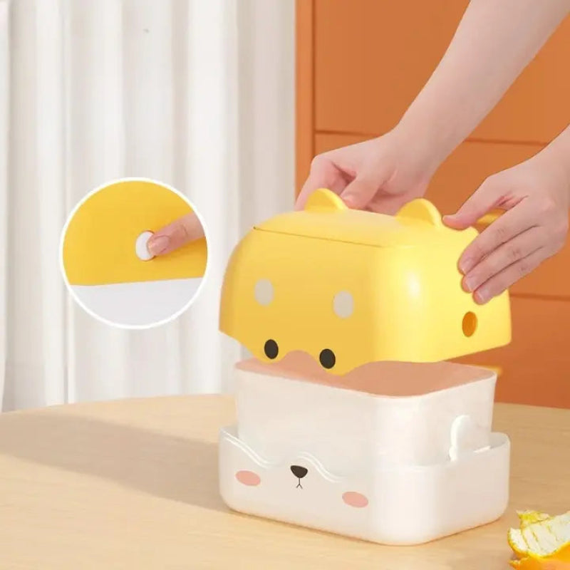 mini poubelle de bureau mignonne ouverte