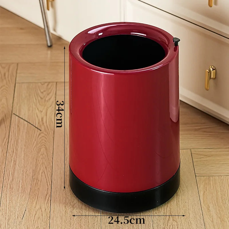 Dimension de la poubelle en plastique design minimaliste ronde