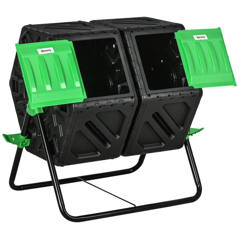poubelle extérieure à compost rotative de 130L
