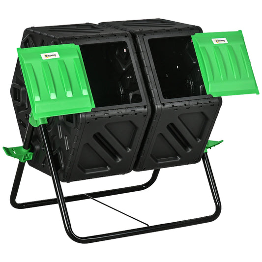 poubelle extérieure à compost rotative de 130L