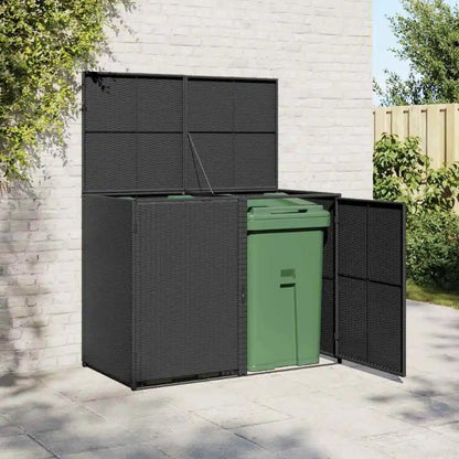Cache de 2 poubelles exterieures noire