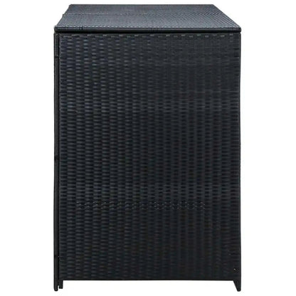 Cache de 2 poubelles exterieures noire de côté