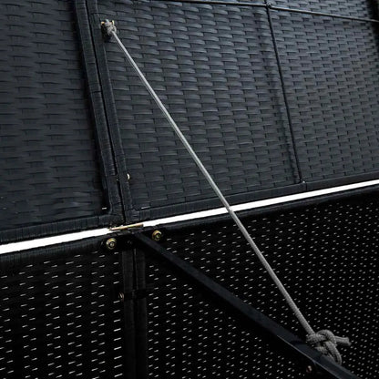 Cache de 2 poubelles exterieures noire ouverture