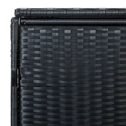 Zoom sur la matière de la Cache de 2 poubelles exterieures noire