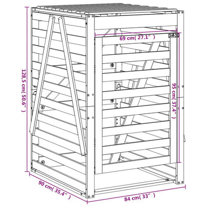 Dimension du Cache de poubelle exterieure en bois