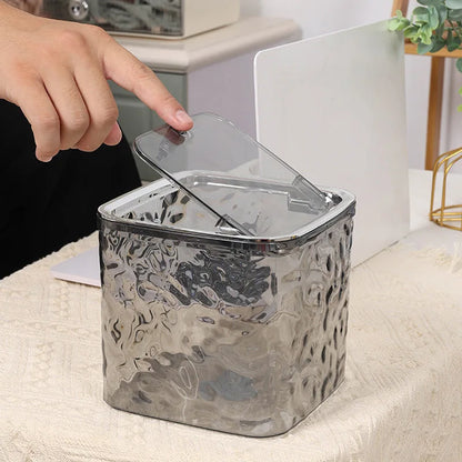 Mini poubelle de bureau design moderne grise