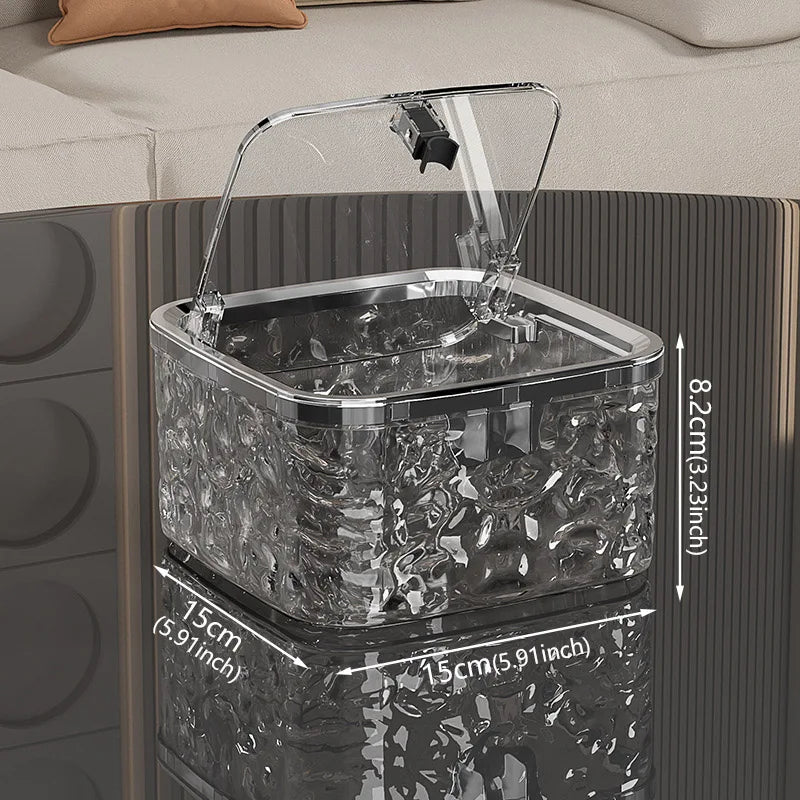 Dimension de la Mini poubelle de bureau design moderne grise S