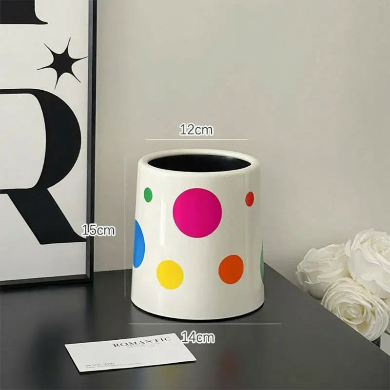 Dimension de la Petite poubelle de bureau motif bulle