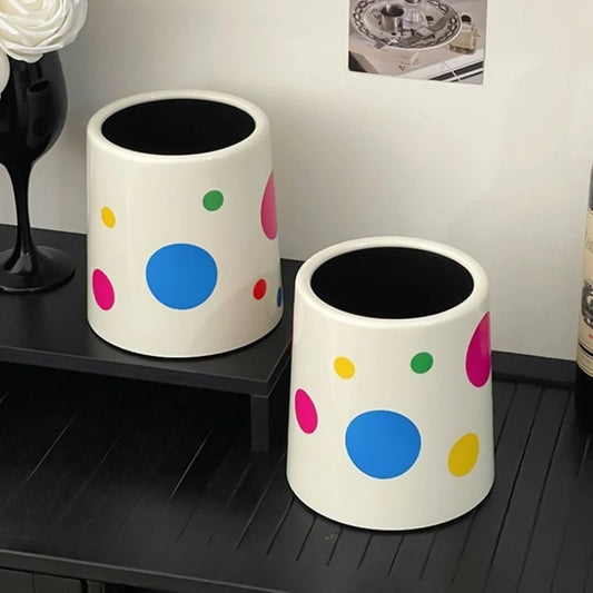 Lot de 2 Petite poubelle de bureau motif bulle