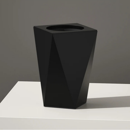 Poubelle artistique en metal 10L noire