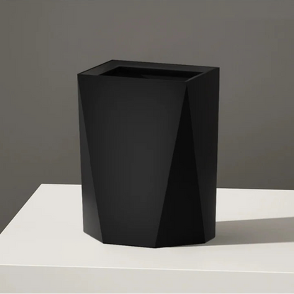 Poubelle artistique en metal 12L noire