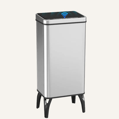 Poubelle automatique 50L argentee seul
