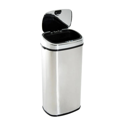 Poubelle automatique blanche 68L