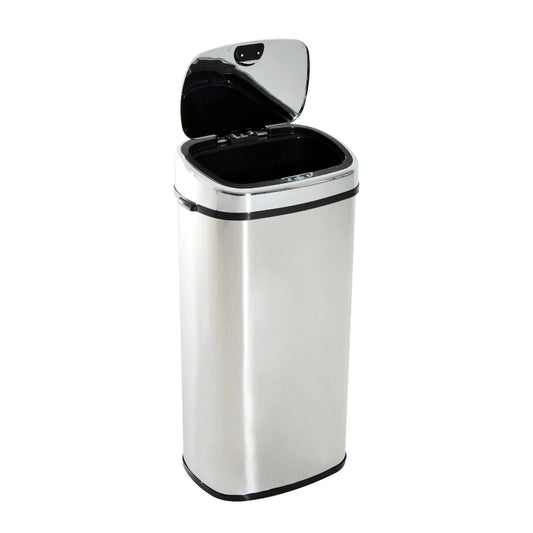 Poubelle automatique blanche 68L