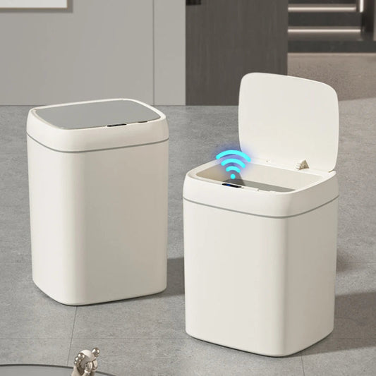 Poubelle automatique crème 13L 