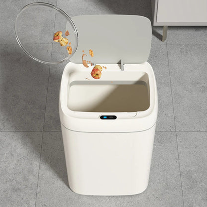Pomme jetée dans la Poubelle automatique crème 13L