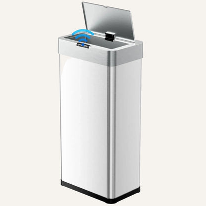 Poubelle automatique cuisine argentée