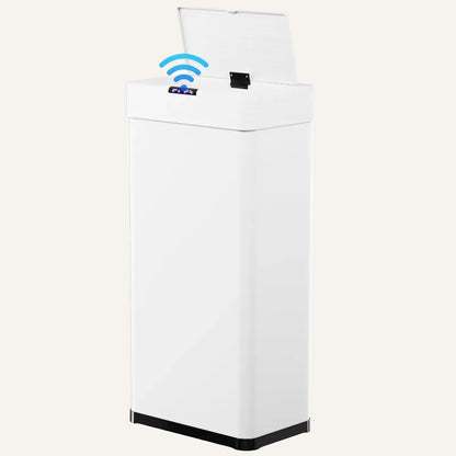 Poubelle automatique cuisine blanche