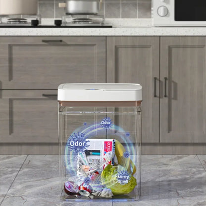 Poubelle automatique verte 15L intérieur