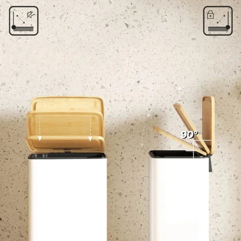 Couvercle de la Poubelle blanche naturelle 20L