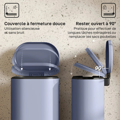 Le couvercle de la Poubelle bleue à pedale 30L
