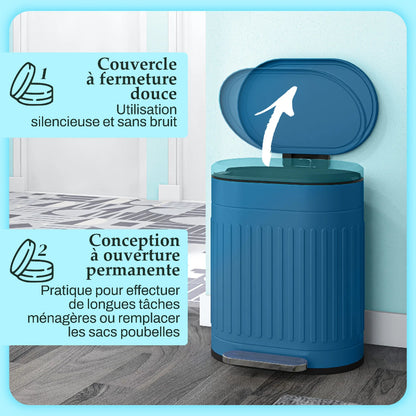 Couvercle silencieux de la Poubelle bleue vintage 20L