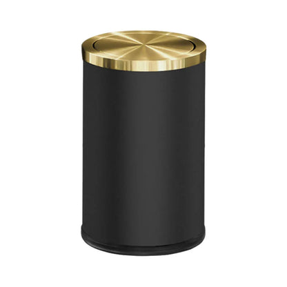 Poubelle à couvercle en inox 9L noire