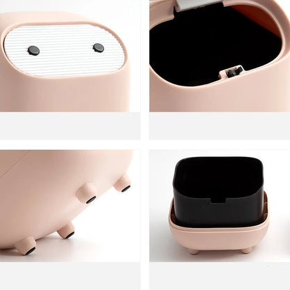 Caractéristiques de la Poubelle de bureau Ninja rose